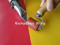 Pequenos reparos de solda em lonas